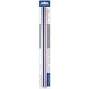 Staedtler Triangular Scales, Architect, Plastic, 12", Color-Coded, WE STD9871831BK